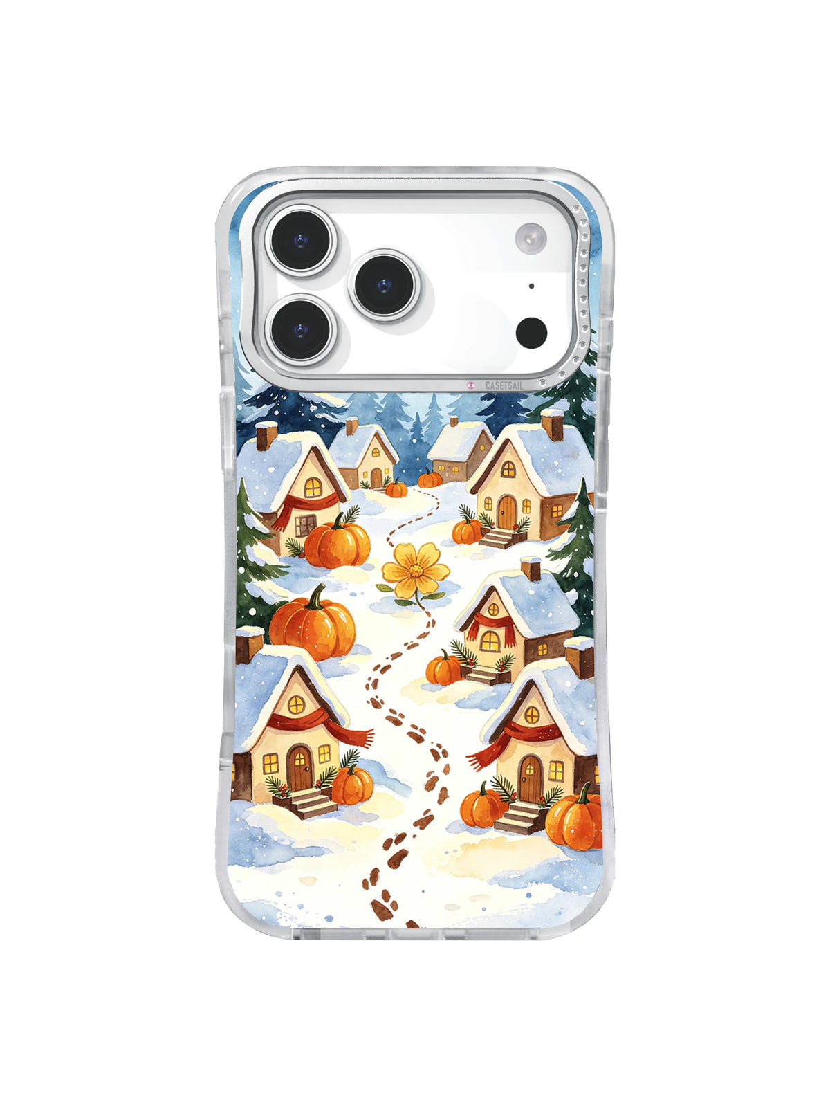 The Golden Flower in Pumpkin Snow winter pumpkin haven iPhone case artwork