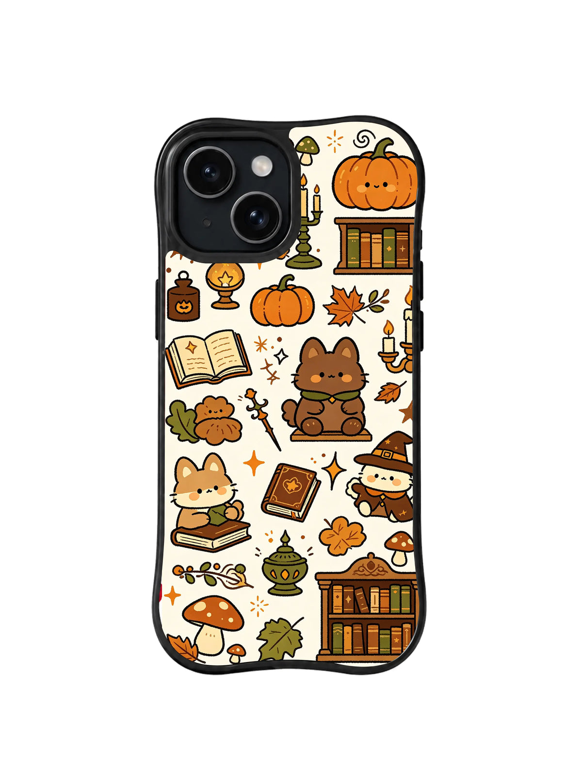 Pumpkin Study Archive pattern on iPhone 14 case