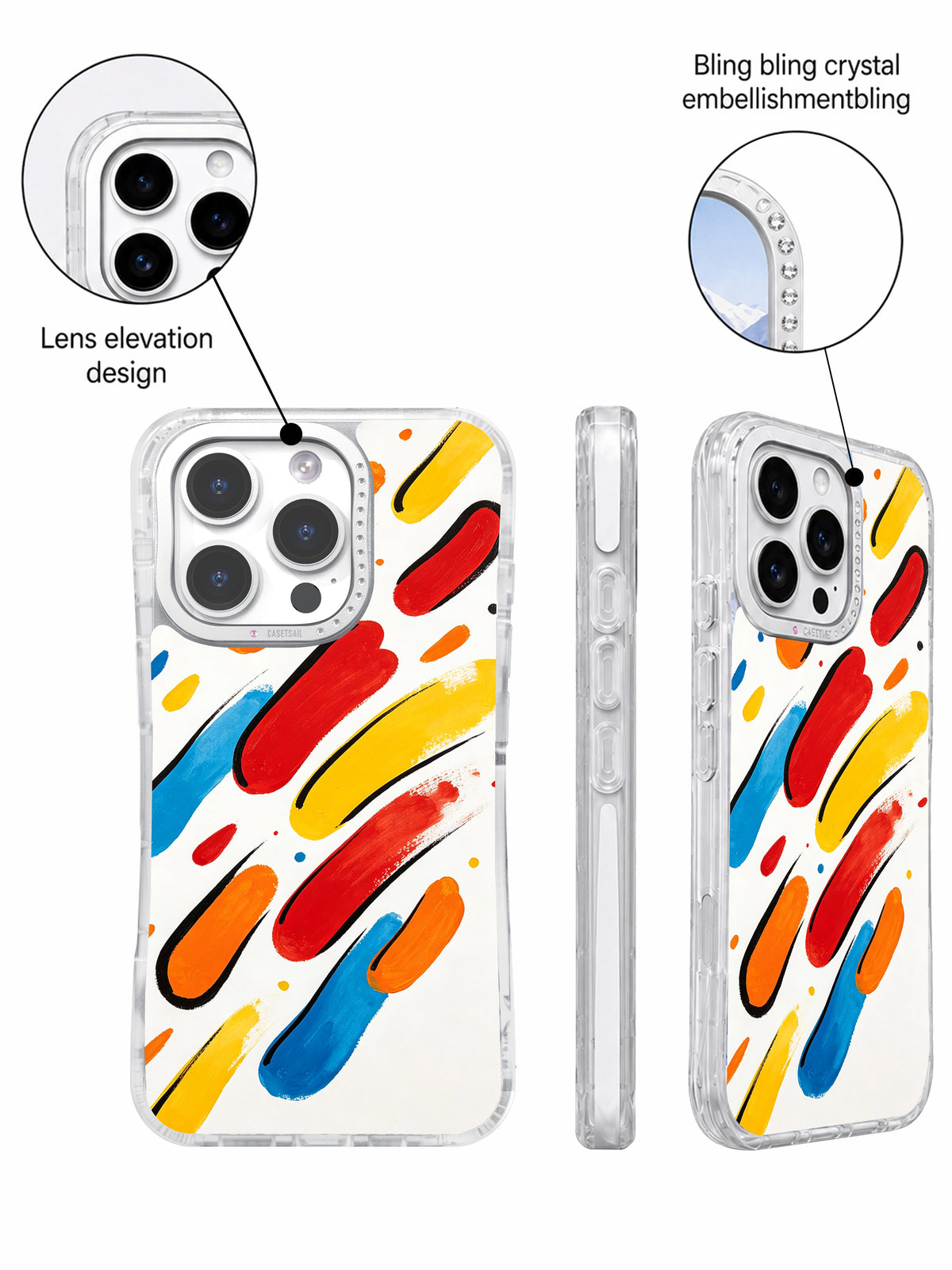 Bold colorful art iPhone case lifestyle
