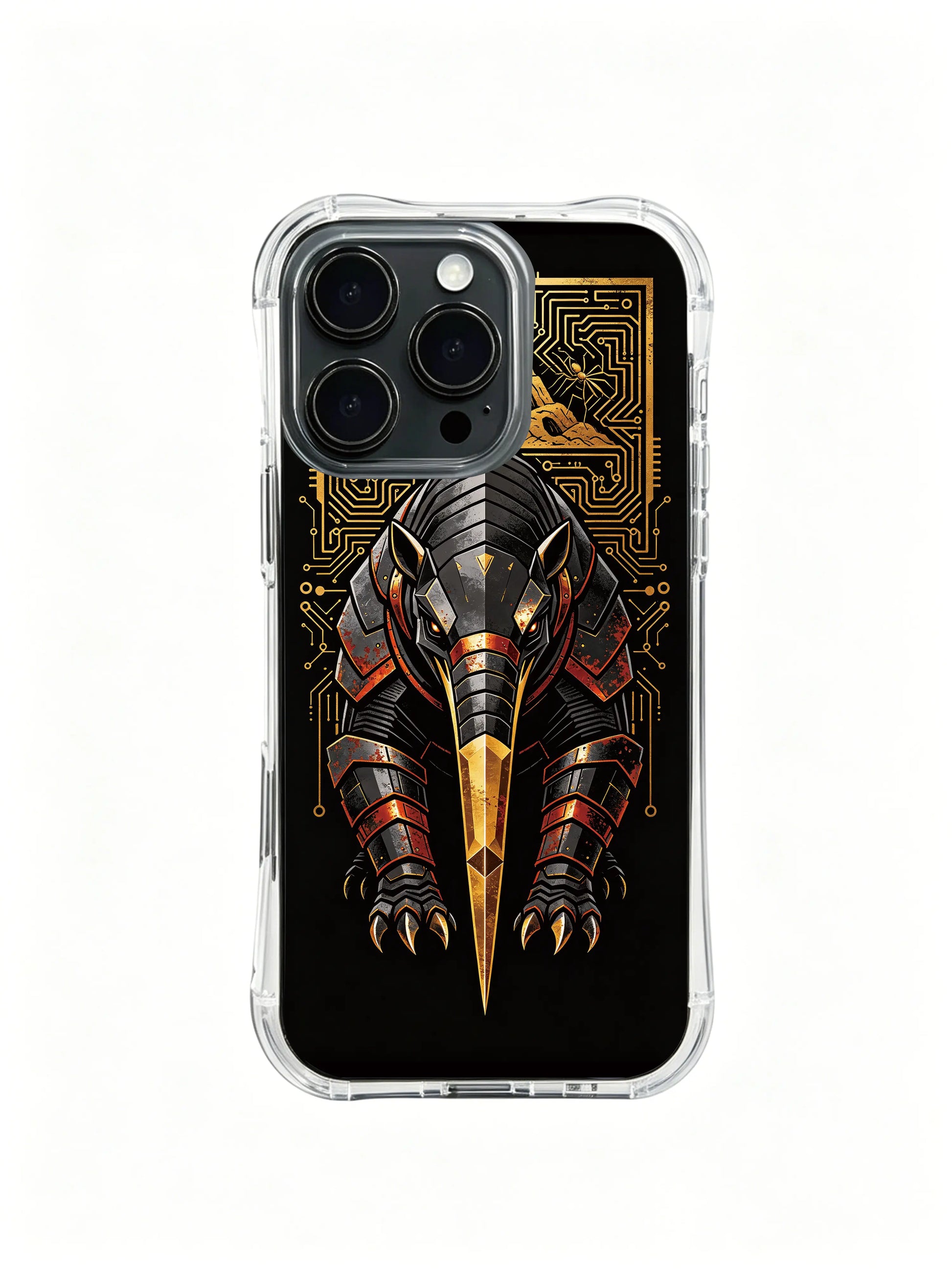Pure focus anteater art PhoneCasing, anti-slip iPhone 14 Plus Case with bold mechanical design, premium casing for iPhone 14 Plus.