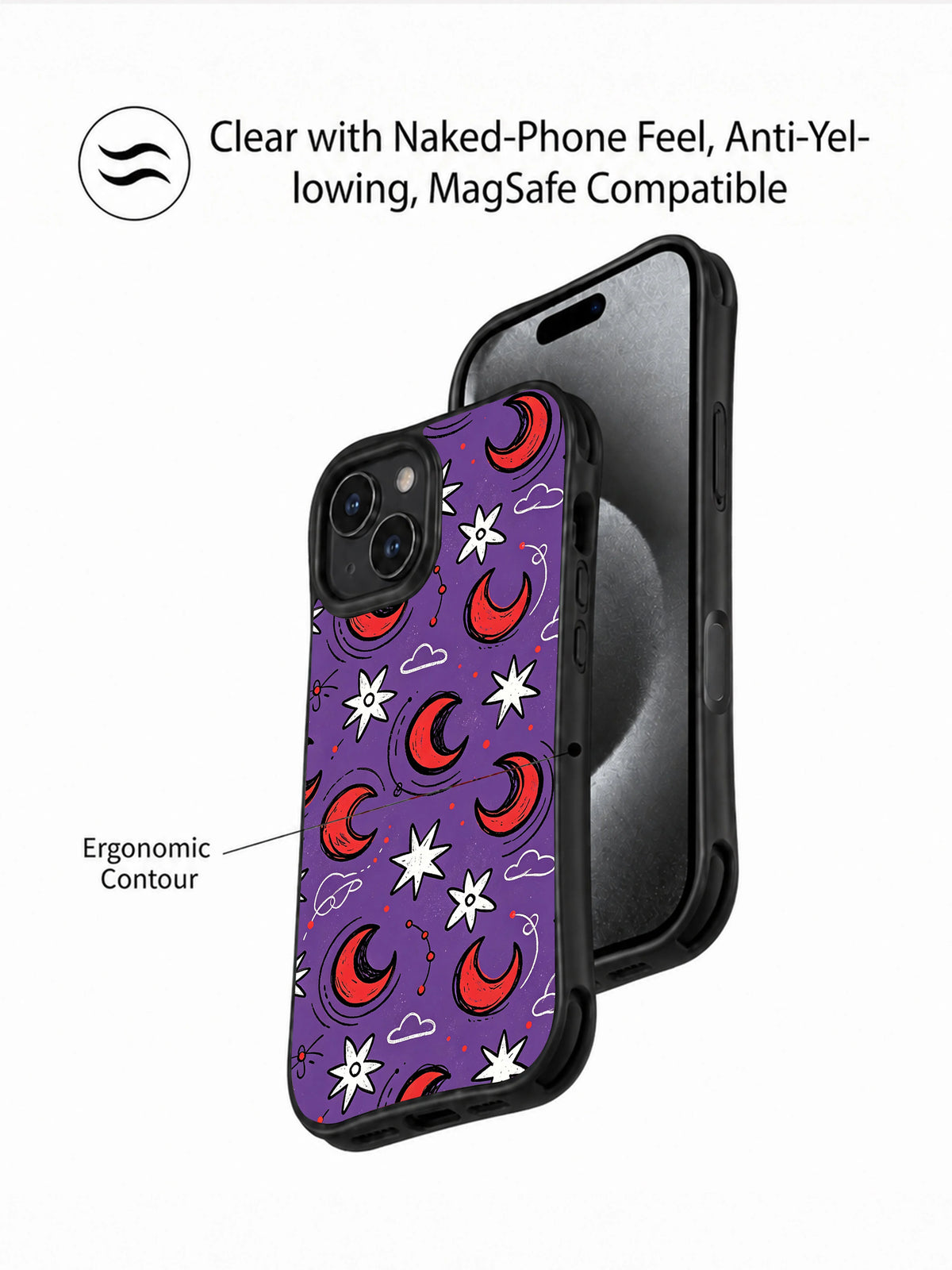 Purple Moonflower Night: front and back presentation of the case.