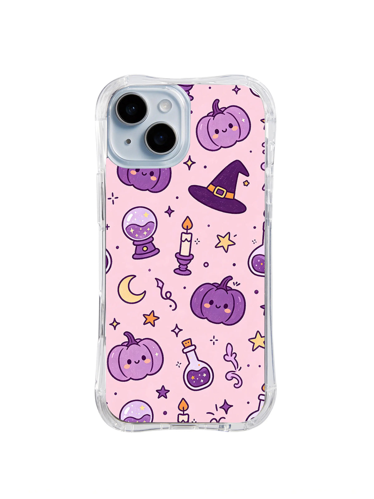Crystal Ball Pumpkin Spell pattern swatch for iPhone 14 Plus case
