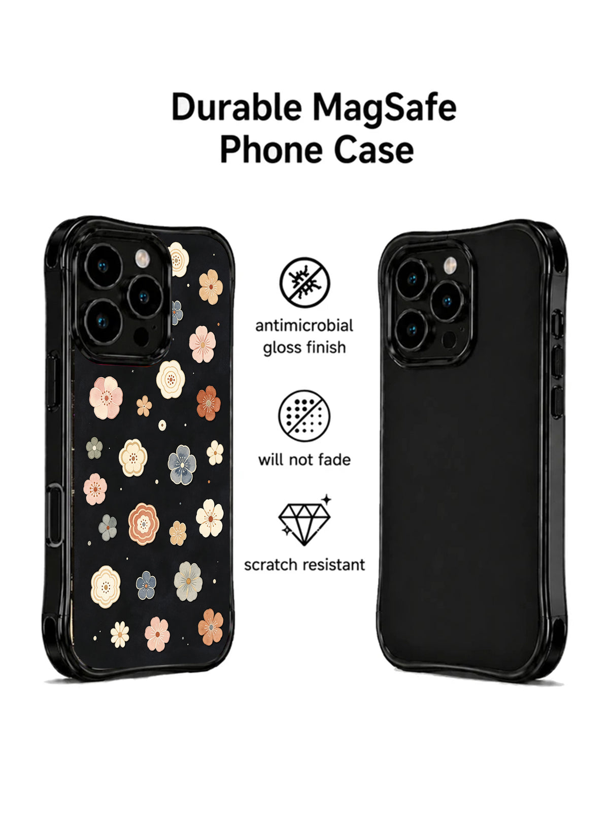 Quiet Floral Manuscript protective iPhone 15 Pro case