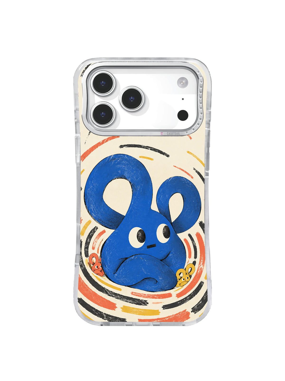The Quiet Noise Keeper Coral Rings artwork on iPhone 17 Pro Max case