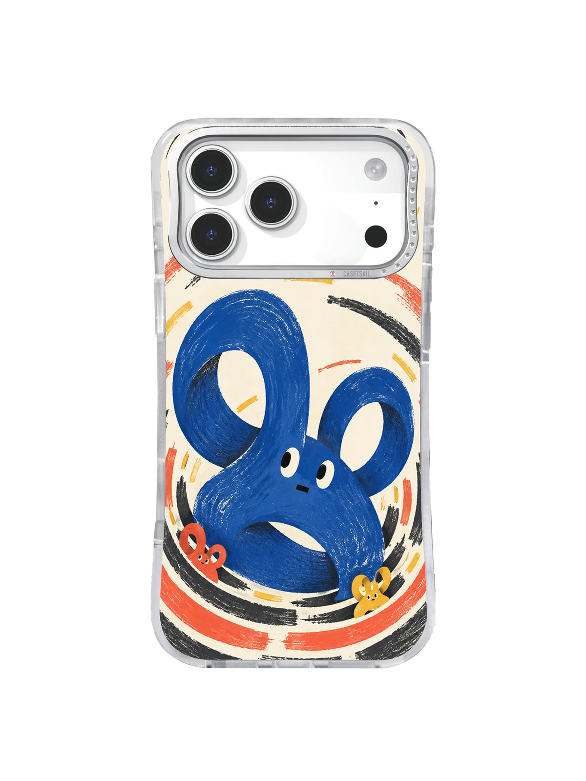 The Quiet Noise Keeper Focused Loop artwork on iPhone 17 Pro Max case