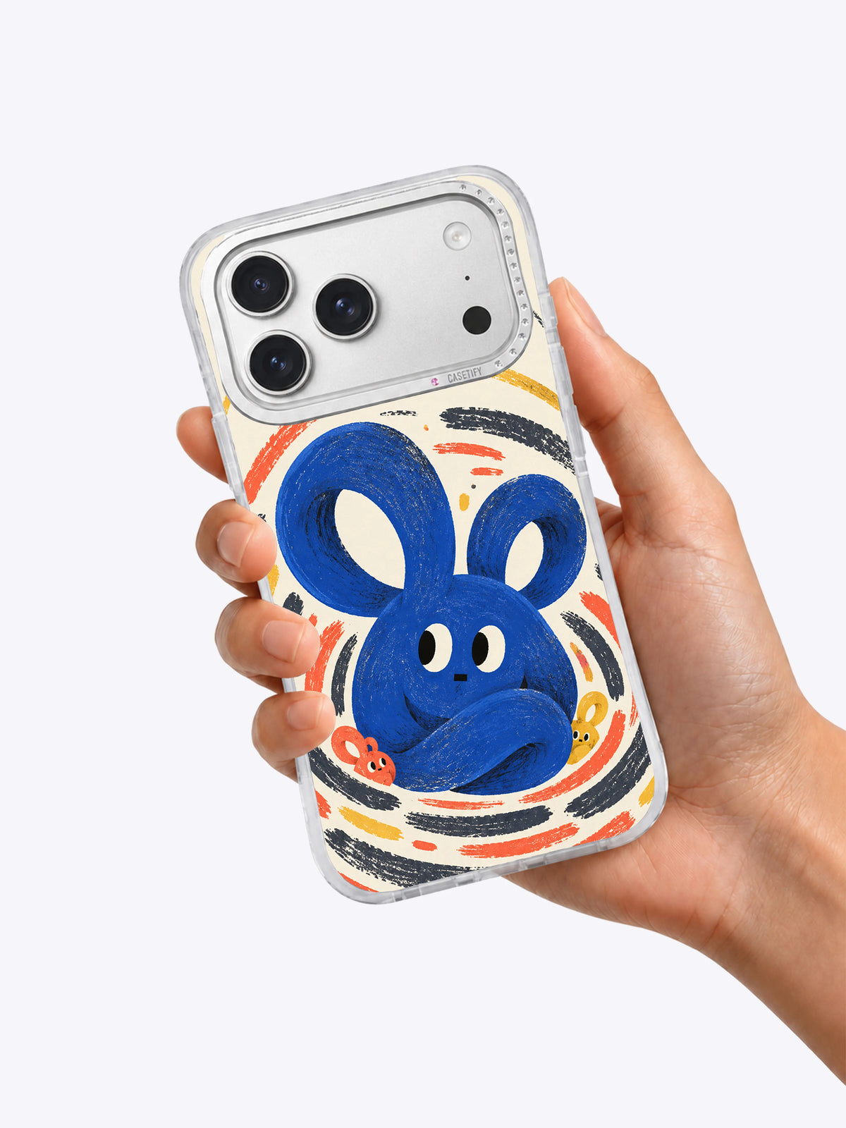 The Quiet Noise Keeper iPhone 17 Pro Max case held in hand