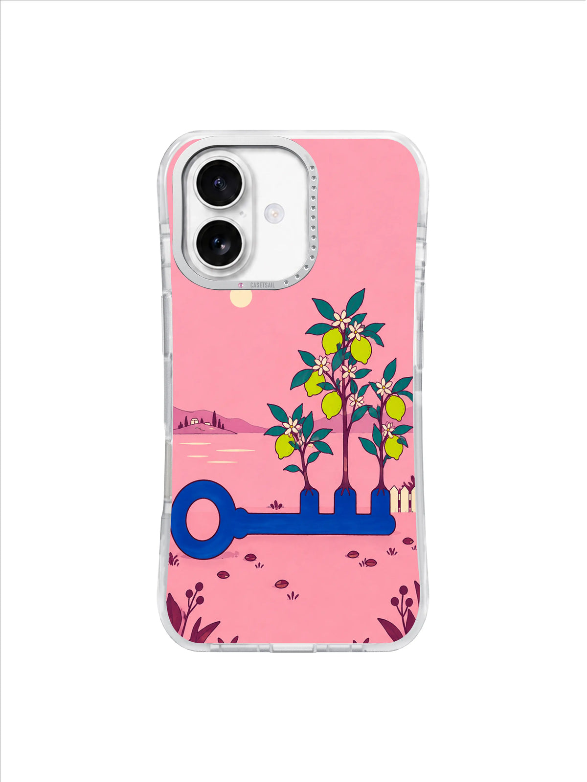 Citrus Sapling Key artwork on an iPhone 17 case by Mila Vardon