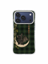 Quiet Seats on the Moon Swing bat on crescent swing iPhone 17 Pro case, pattern one