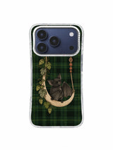 Quiet Seats on the Moon Swing bat and hop vine iPhone 17 Pro case, pattern two