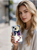 Person holding the Rabbit and Christmas Moon iPhone 14 case