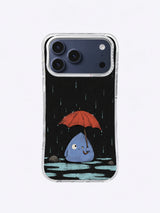 Rain keeper with pale-aqua puddle bars on a charcoal ground