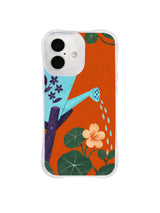 Turquoise Can floral artwork for iPhone 16 case
