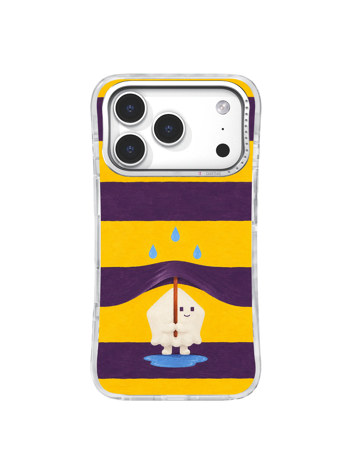 Blue Puddle Reflection artwork on iPhone 17 Pro case