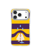 Marigold Rain Kindness artwork on iPhone 17 Pro case