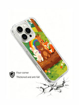 Front and back composition of Rainbow Animal Friends case