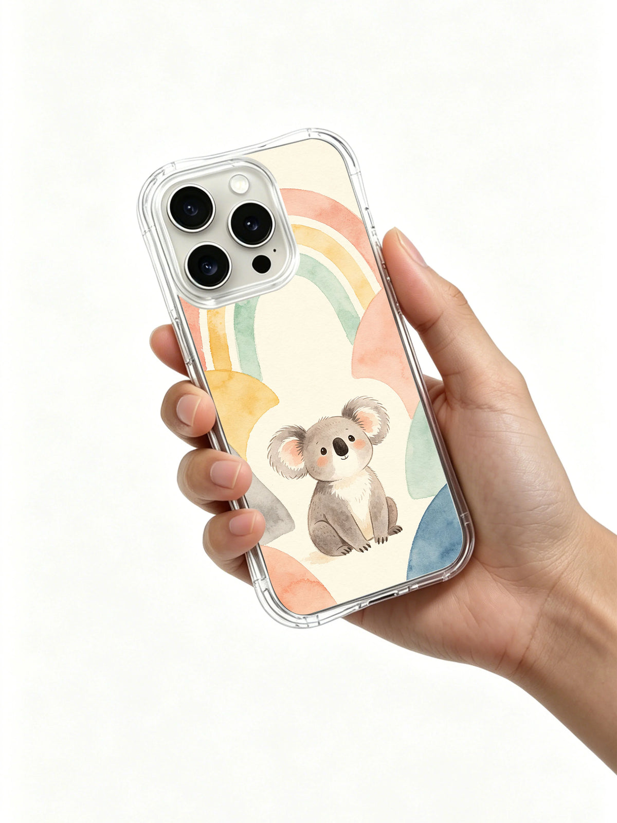 Rainbow Bay Koala iPhone 14 Pro case camera detail