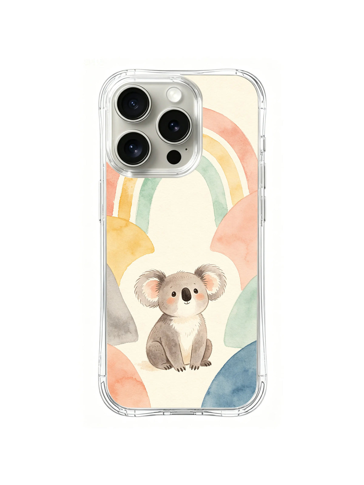 Pastel Hills Koala pattern iPhone 14 Pro case