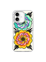 Double Rainbow Blossom colorful floral iPhone 17 case