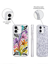Rainbow Bloom Celebration iPhone 17 case detail