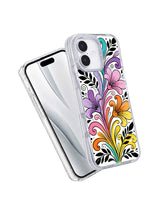 Rainbow Bloom Celebration iPhone 17 case front and back