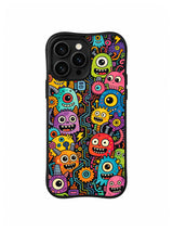 Rainbow Chaos Creatures iPhone 13 Pro case in Circuit Chaos Crew pattern