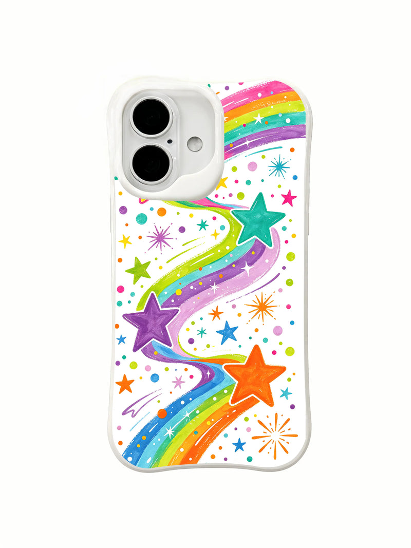 Sunshine Star Confetti iPhone 16 Case – Rainbow Celebration