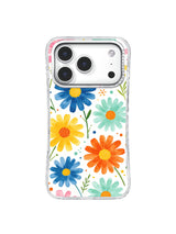 Product or handheld view of the Rainbow Daisy Orchard case
