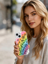 Product or handheld view of the Rainbow Emotion Garden case