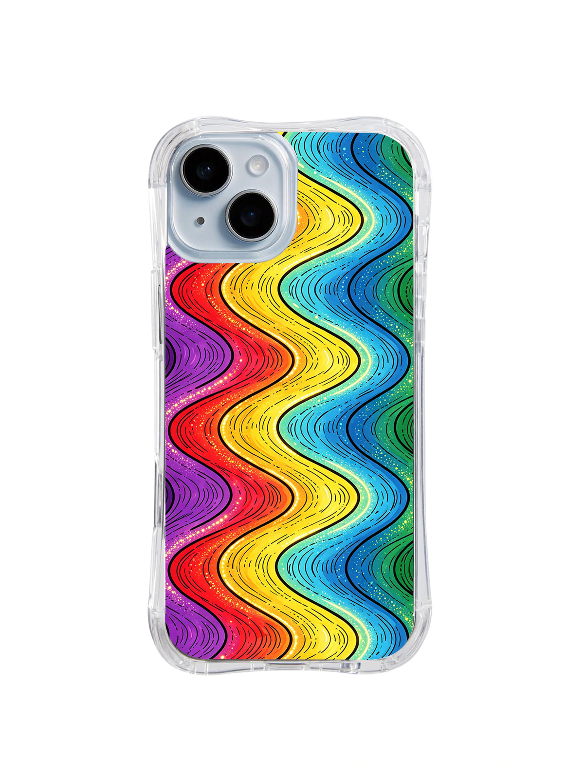 Radiant Ripple Current pattern iPhone 15 Plus case