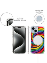 Rainbow Energy Wave iPhone 15 Plus case product view 5
