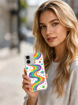 Product or handheld view of the Rainbow Galaxy Playground case