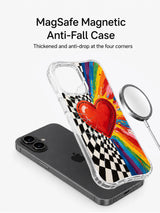 Rainbow Heart Revolution MagSafe iPhone 16 Plus case