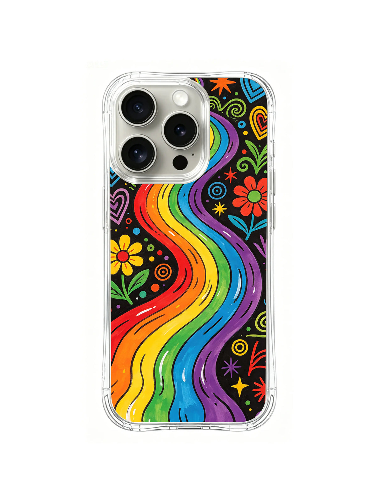 Midnight Rainbow iPhone 14 Pro case pattern