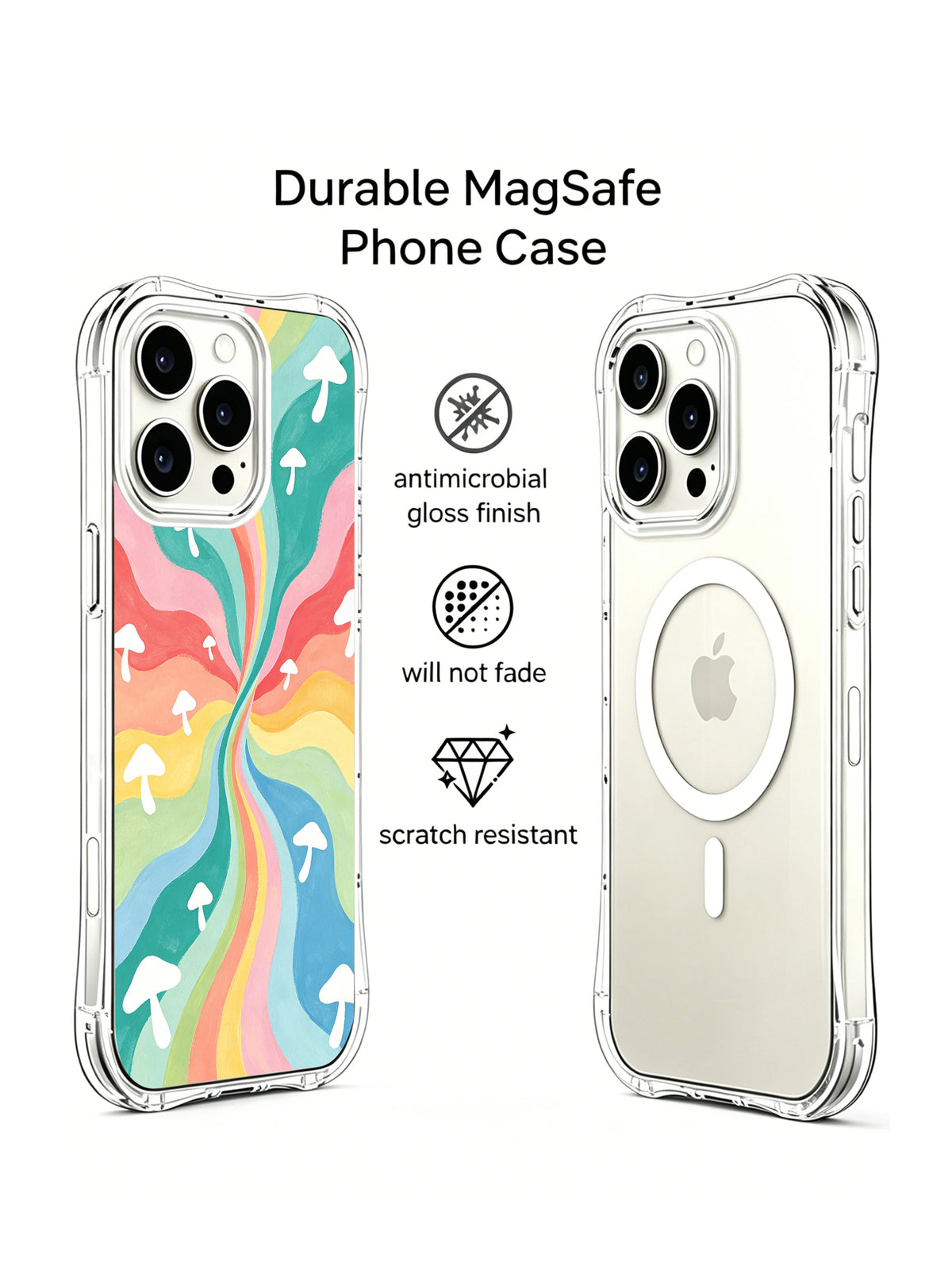 Doğrulanmamış koruma, uyum veya MagSafe ifadeleri içeren tedarik pazarlama görseli