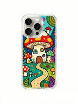 Product or handheld view of the Rainbow Mushroom Village case