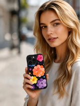 Product or handheld view of the Rainbow Petal Universe case