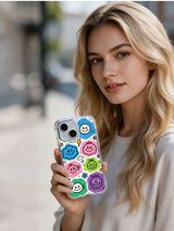 Rainbow Playground artist-designed iPhone 14 case lifestyle