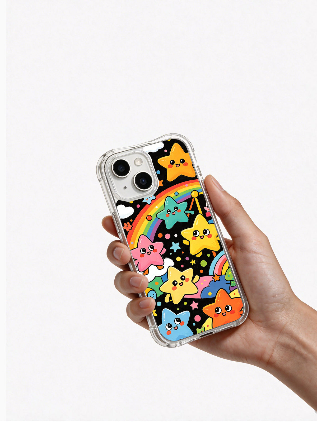 Product or handheld view of the Rainbow Star Playground case