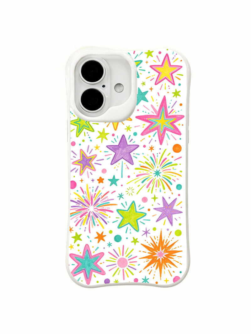 Cosmic Candy Burst iPhone 16 Case – Colorful Firework Art