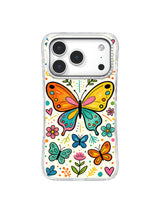 Rainbow Wing Meadow butterfly iPhone 17 Pro case