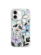 Rainwashed Sky Garden floral iPhone 17 case front view
