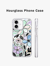 Pastel floral iPhone 17 case magnetic charging view
