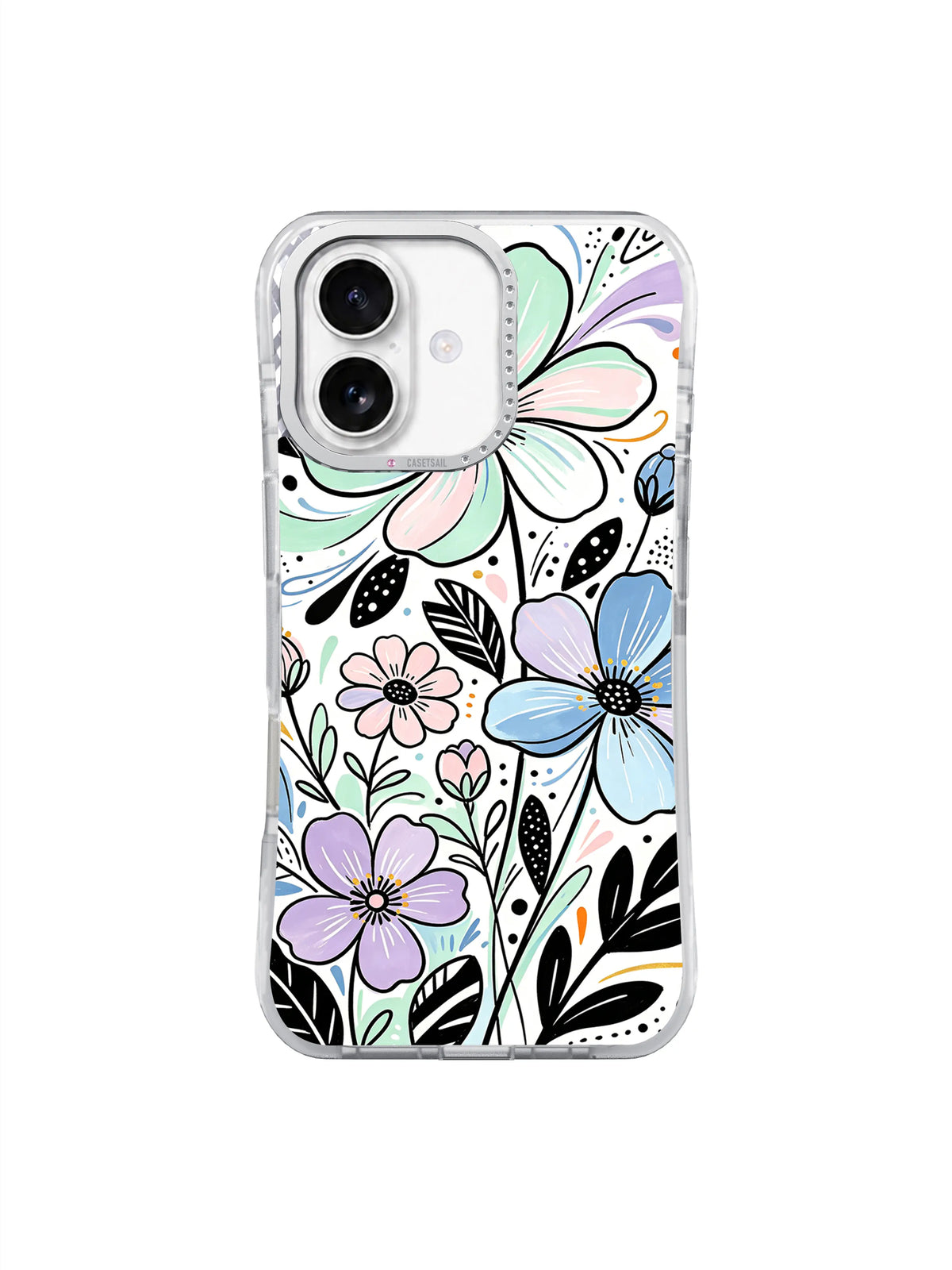 Pastel Rain Meadow iPhone 17 case