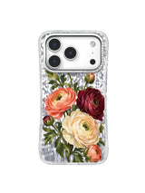 Coral Tide ranunculus artwork for iPhone 17 Pro case