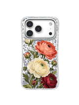 Olive Path ranunculus artwork for iPhone 17 Pro case
