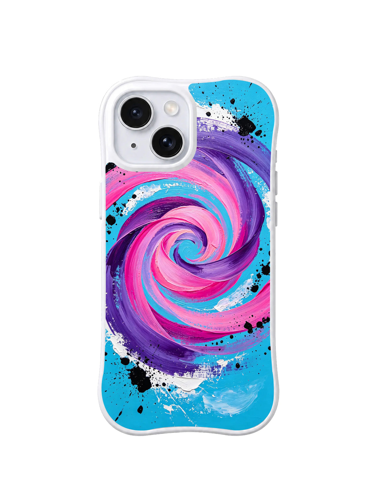 Rebellion Spiral colorful ribbon iPhone 15 Plus case