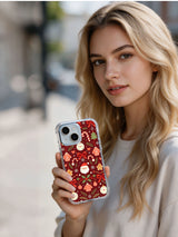Product or handheld view of the Red Ribbon Christmas Charm case