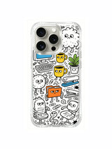 Relaxed fantasy monster office workplace scene iPhone 15 pro Case, slim transparent phone casing, all-season wearable art phone cover sold by PhoneCasing.