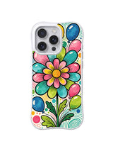 Petal Balloon Burst: Oval balloon shapes form colorful petals around a central flower.