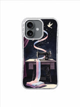 Ribbon Constellation iPhone 17 Case – Moonbird Ribbon Stitch artwork